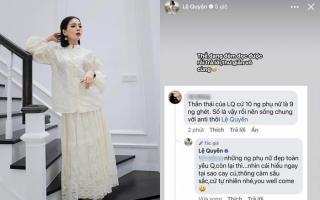 Lệ Quyên đáp trả khi bị mỉa mai 'cứ 10 phụ nữ là 9 người ghét'